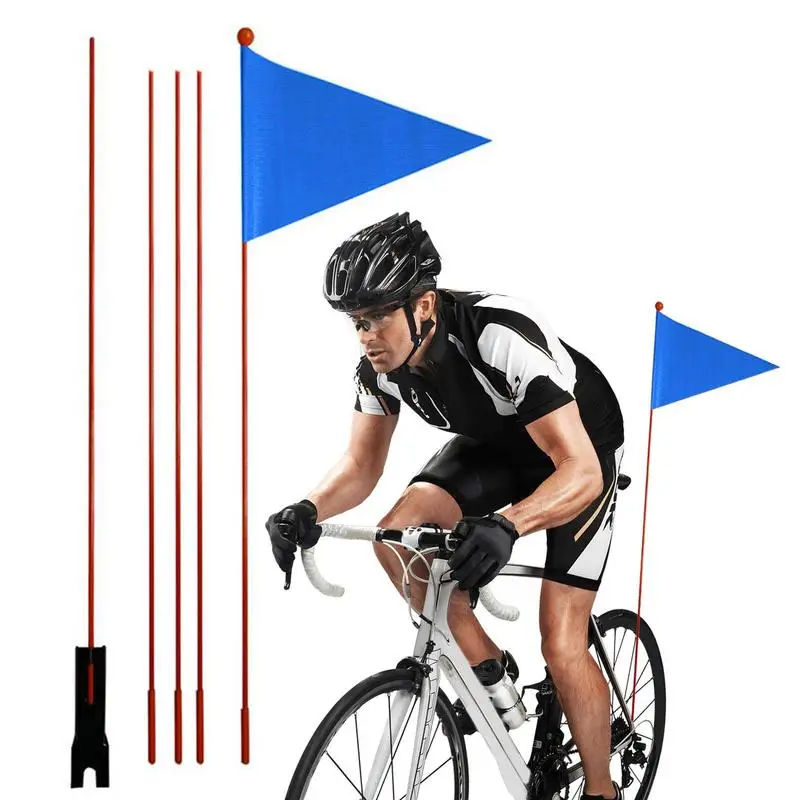 Bike Safety Flag Waterproof Bicycle Flag With Glass Fiber Poles 2.2m