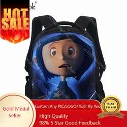 New Cartoon Coraline Fluffy School Bag for Primary Book Bags Practical Travel Backpack Popular Kids Schoolbag Gift