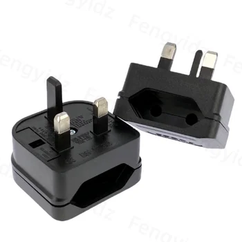 1Pc European Euro EU 2 Pin to UK 3Pin Power Socket Travel Plug Adapter Converter New