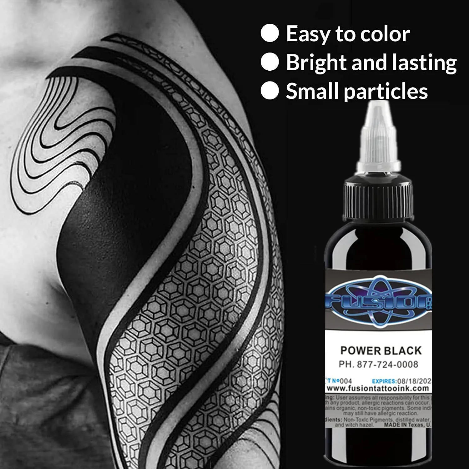 1 Pc Fusion Tattoo Ink Pigment Set Body Art 30/ 60/120/250 ml Black Professional Beauty Permanent Makeup Paint Accessories