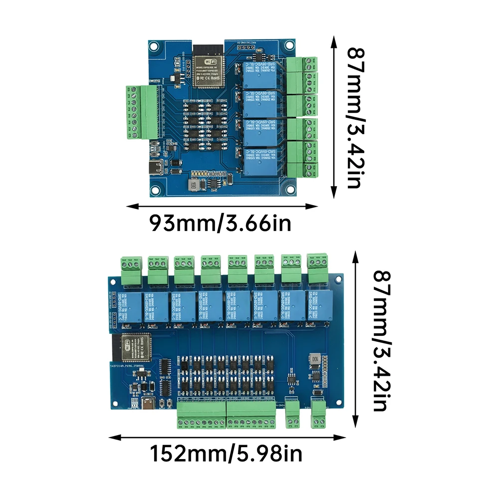 รูปสินค้า โมดูลควบคุมอุปกรณ์ไฟฟ้าแบบไร้สาย 4/8 ช่อง พร้อม Wi-Fi & Bluetooth