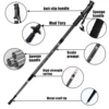 Aluminium Alloy Teleskopic Stick Hiking Poles Trekking Walking Stick Ultralight  Adjustable No Slip Absorber Walking Cane 3