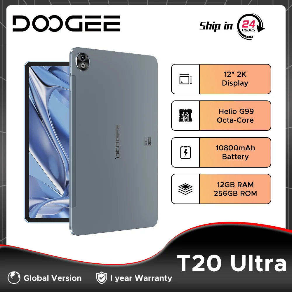 DOOGEE-T20ウルトラタブレットPC, 2Kディスプレイ,12GB 256GB,helio