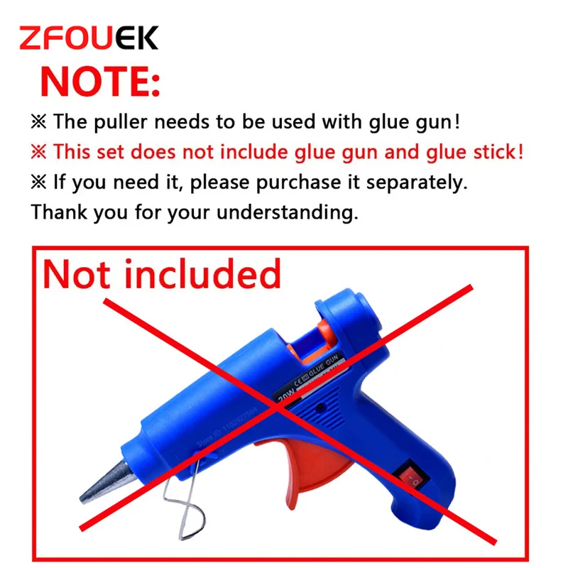 Car Body Hail Removal DIY Repair Tool, 10Pcs, ZFOUEK, Melt Glue Sticks, Paintless Dent Repair Tools