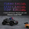 Turbo Racing 1:76 C82 RC Truck Car Mini Full Proportional RTR Car Toys With Cool Lights for Kids And Adults Gift 5
