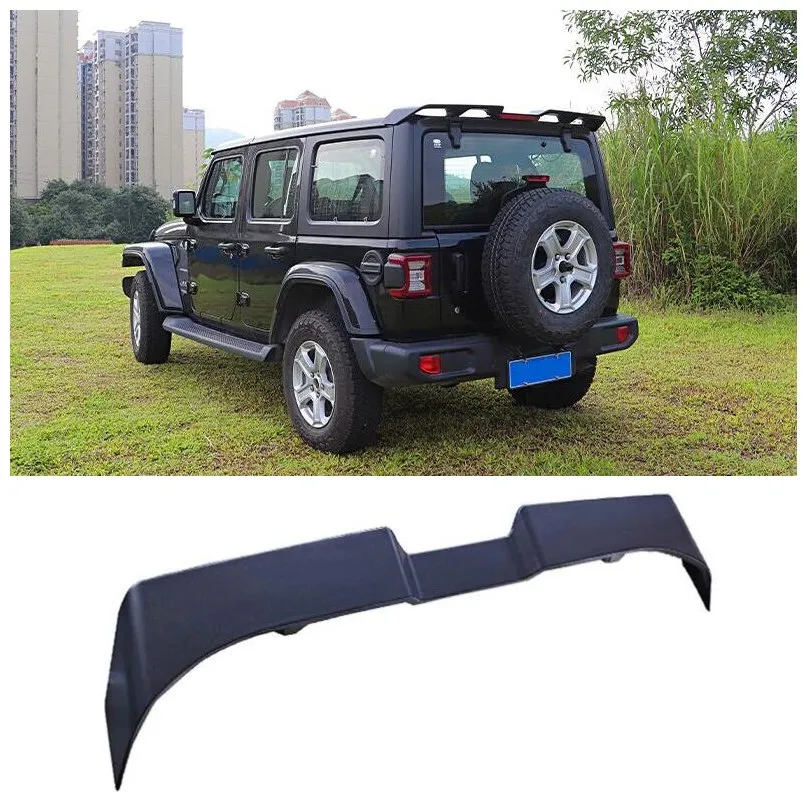 

Fits For Jeep Wrangler JK JL 2007-2022 High Quality ABS Black Rear Trunk Lip Spoiler Splitters Wing