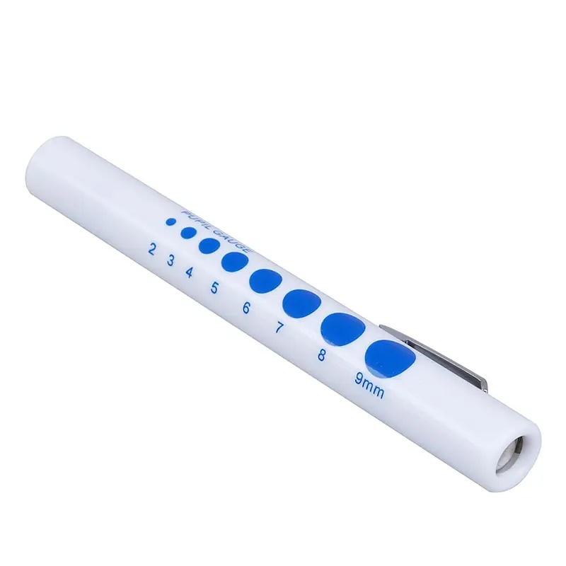 LED Torch Pen Light Disposable With Pupil Gauge Medical Nurses Doctors Paramedics Number Of Pen 12x1.3cm