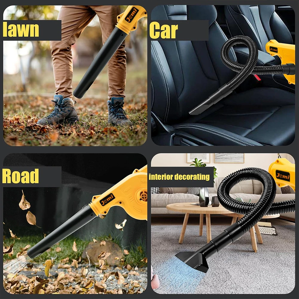 2 in 1 Cordless Blower and Vacuum Cleaner, Handheld Blade Computerized Duster Clean Leaf Dust Snow Tool, Cordless Power Tools 4