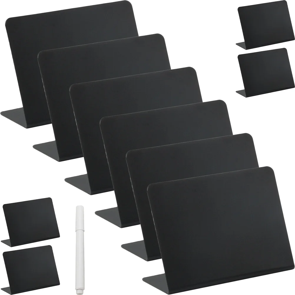

Rewritable Small Blackboard Chalkboard Sign for Tabletop Message Wooden Buffet Chalkboards Signs Erasable Pvc