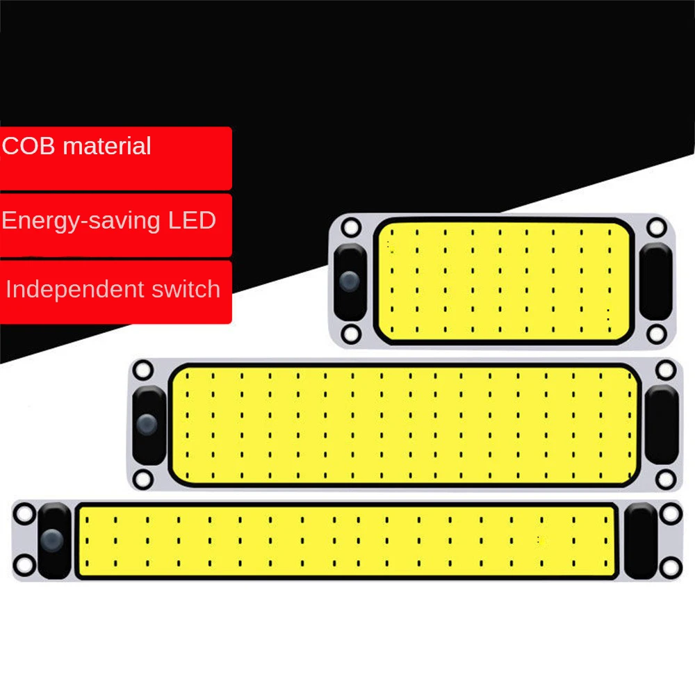 

Универсальная лампа для чтения интерьера автомобиля COB 108SMD, фотопанель, купол, лампа высокой яркости, водонепроницаемая лампа для грузовика