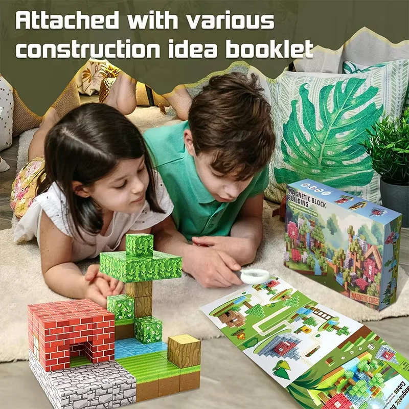 Costruzioni Magnetiche Goody King - 100 Pezzi, Cubi Magnetici Per Bambini 3+ Anni