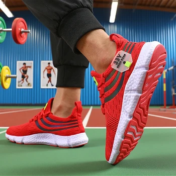 الحد الأدنى شبكة الذكور عارضة الاحذية خفيفة الوزن في الهواء الطلق خففت كعب شبكة رياضية الركض تنيس أحذية المشي الرجالية 2