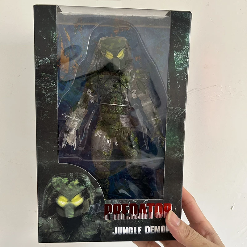 NECA Predator Jungle Demon Predator Jungle Hunter Masked Unmasked PVC Predators Actionfigur Sammeln Sie Modellspielzeug zum 30. Jahrestag – Detail 11