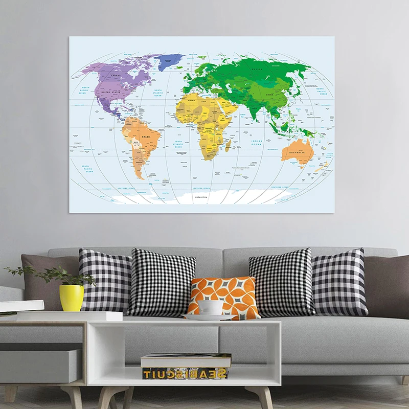 Рисунок 6 - 150x225 см Нетканая карта мира
