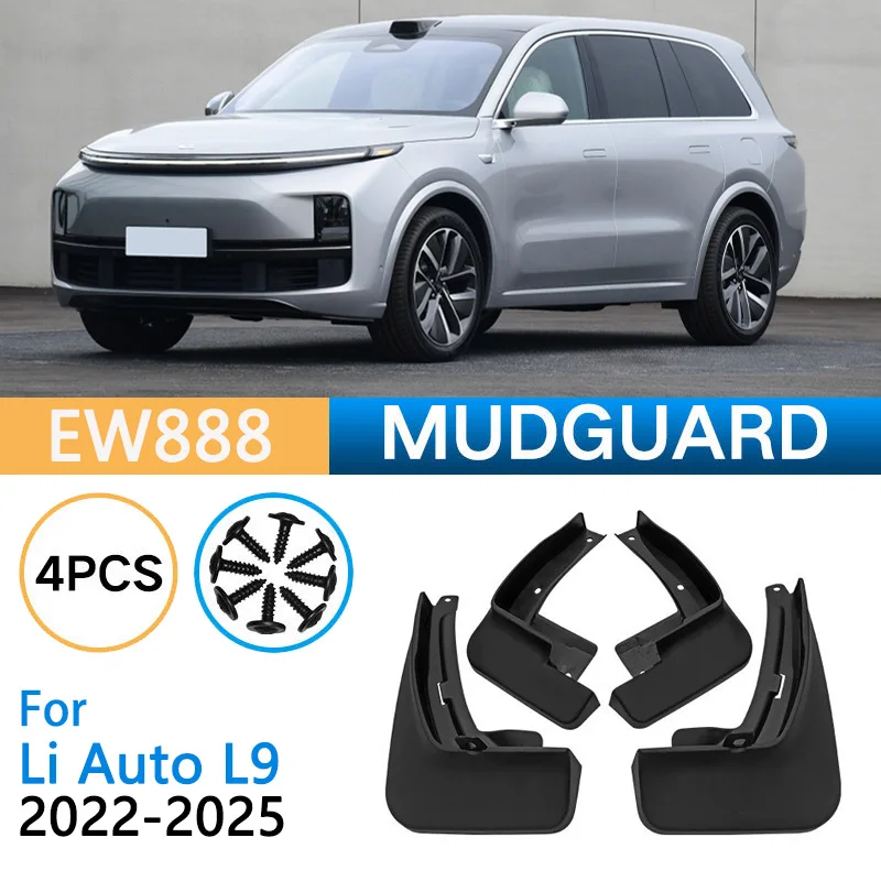 

4PCS Car Mudguards For Li Auto Lixiang L9 2022 2023 2024 2025 Wheel Fender Guards Fenders Splash Guards Fenders Car Accessories