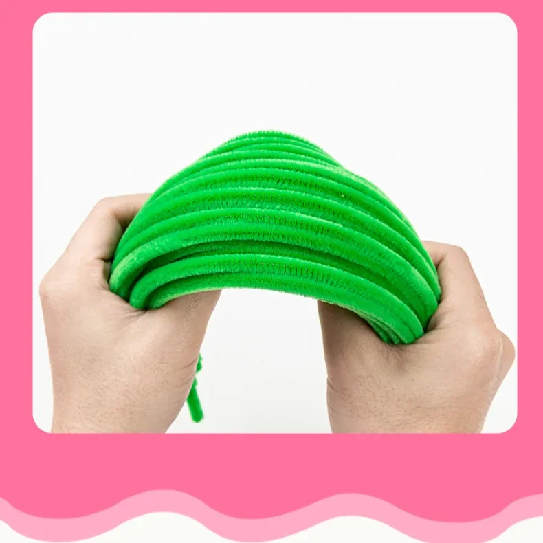 Handmade Zinc Art Macaron Shaped Twist Sticks Children DIY Toy Flower Bouquet Material Kit Encrypted Building Blocks Toy