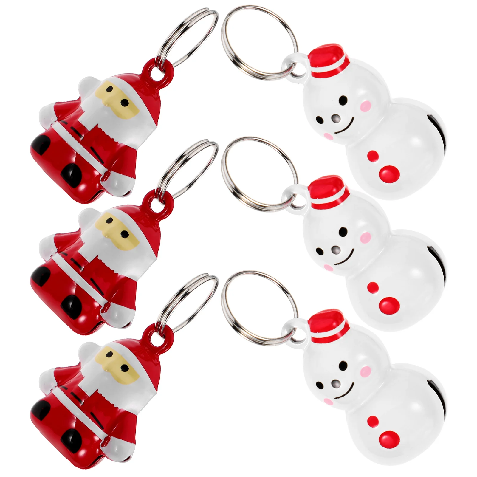 

6 Pcs Christmas Decore Decorative Dog Collar Bells Pet Cartoon Cat Hanging Copper Exquisite Accessories Multi-function