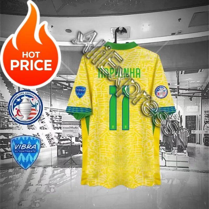 2025 Summer Brazil Jerseys Home and Away Fans Players Edition America Vinicius Cup Endrigo Rodrigo Quick-Drying T-Shirt Y2K 3