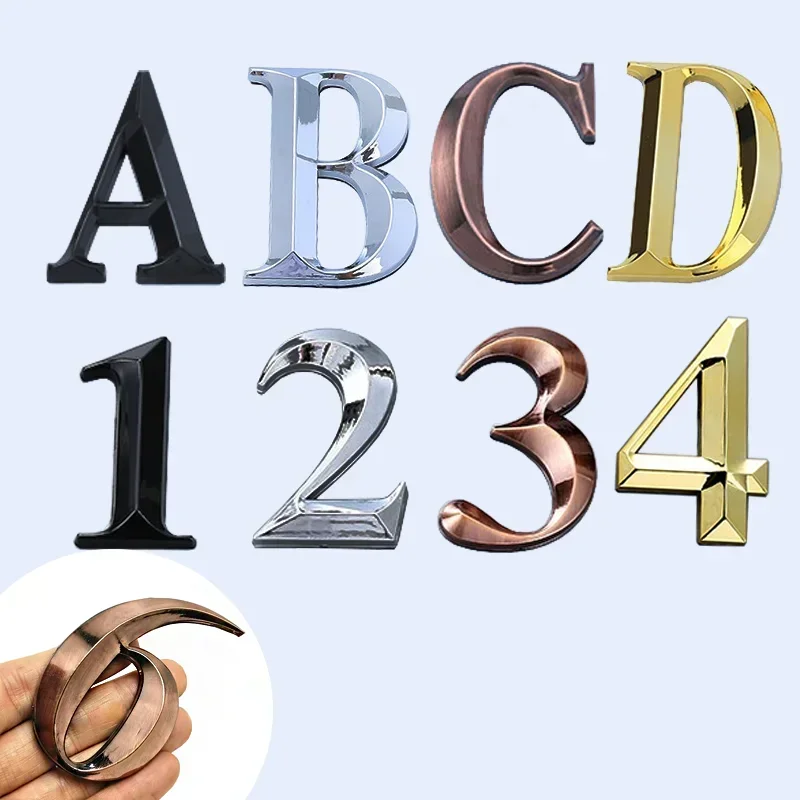 House Number Signs 5-7 cm Outdoor Apartment Hotel Door Address Plate Street Number Stickers Custom Sign Mail Box Numbers