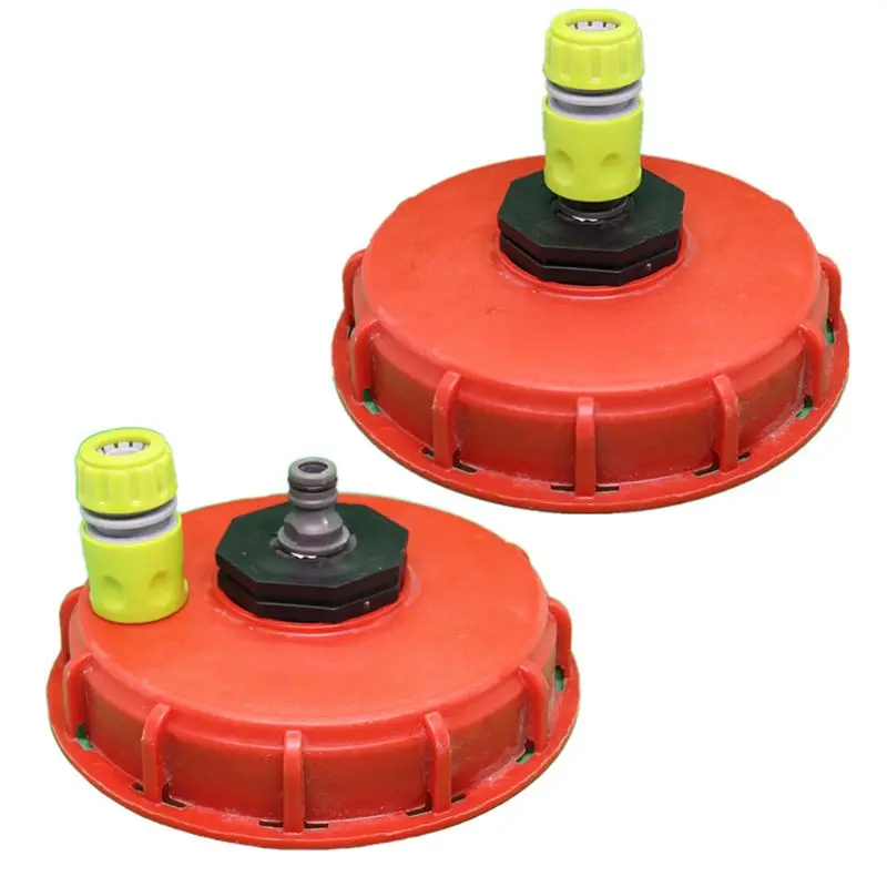 

Plastic IBC for Tank Cap Cover Lid Bung Adapter with Water Injection Connector Plug Ball for Valve Leakproof and Dustpro