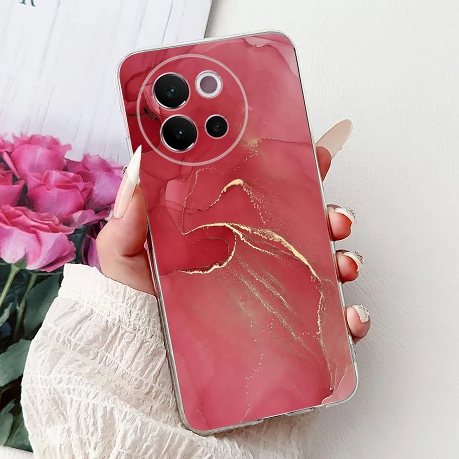 Fashion Flower Butterfly Clear Silicone Phone Case - Soft Bumper Cover for 6.78 Inch Smartphones