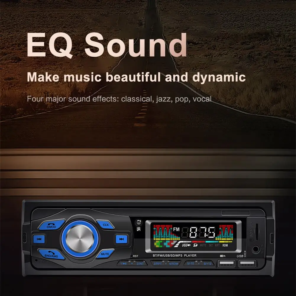 sony car stereo Car Radios Audio 1DIN Bluetooth-compatible Stereo MP3 Player FM Receivers 12PIN Interface Intelligent Voice Usb Fast Charging pioneer radio