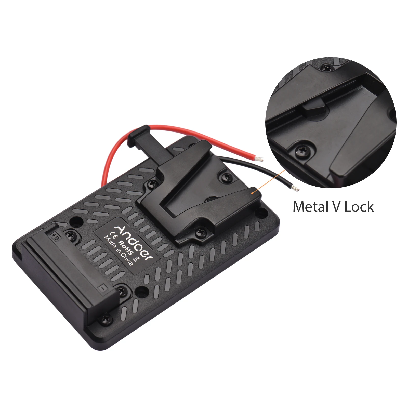 Andoer V-lock Battery Back Pack Plate Adapter Replacement For Sony V-Mount Battery External camera accessories battery charger adapter
