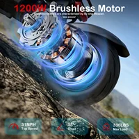 Trottinette électrique tout-terrain AOVOPRO 1200W haute performance avec contrôleur APP intelligent, batterie 13.5AH, autonomie d'environ 50 km, trottinette électrique pour adultes 2