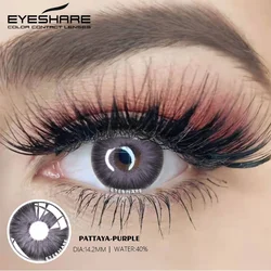 Vibrant Colored Contact Lenses - Cyprus Blue & Natural Gray 1 Pair (PATTAYA - PURPLE)