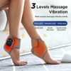 Electric Foot & Ankle Massager - 3/5 Vibration Gears with Hot Compress Ankle Wrap Brace for Muscle Relaxation & Health Care