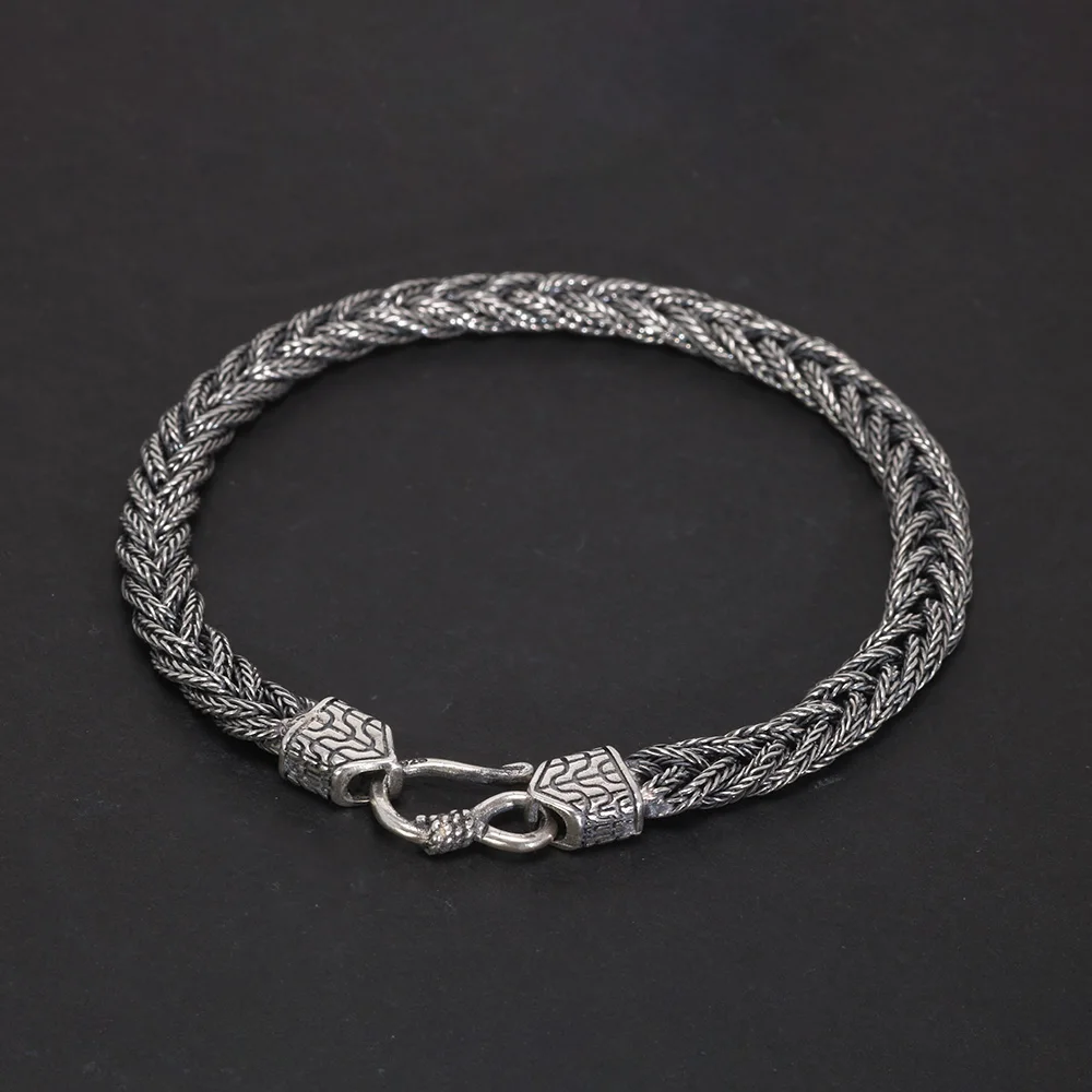 ☆人気☆【STONE HENgE】☆Silver Tale K1665 Bracelet.s☆ QXX Bracelet Fox Tail Chain Loops 925 Sterling Silver | eBay