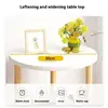 Wooden Modern Round Square Bedside Table Double-Layer Nightstand Home Office Bedroom Living Room Sofa Side Table Coffee Table 4