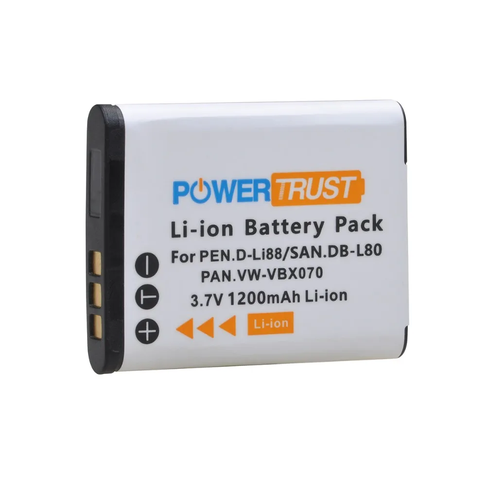 Bateria e Carregador para Sanyo Db-l80 D-li88 Apto para Pentax P70 H90 W90 Ws80 Vpc-cg10 Dmx-cg11 Vpc-cg100 Vpc-cg102 - Image 3