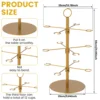 3 Tiers Cocktail Tree Stand 12 Holders Wine Glass Display Stand Metal Red Wine Cup Stand Rack for Cocktails Champagne Red Wine 4