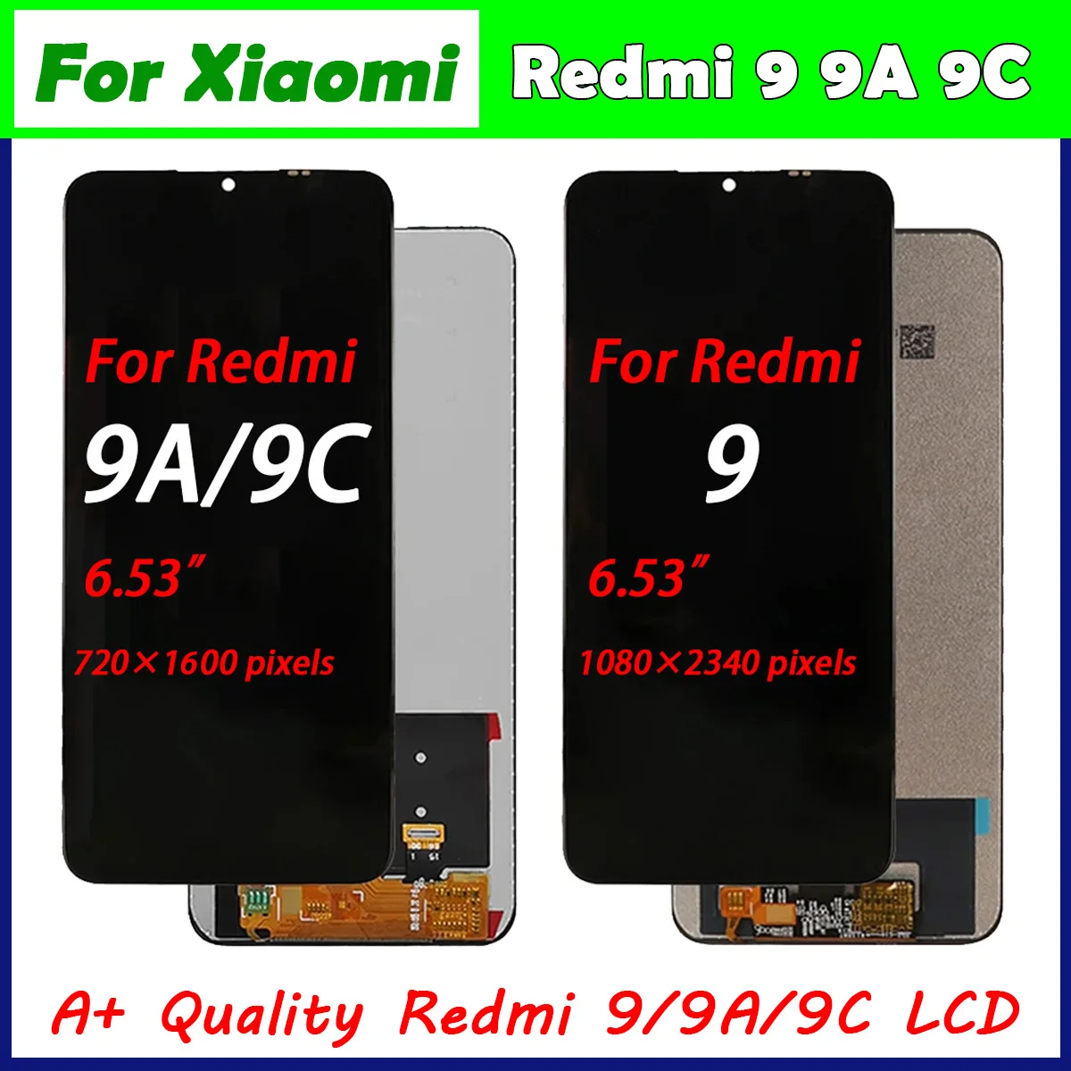 

LCD For Xiaomi Redmi 9 9A 9C LCD M2006C3LG M2006C3CI M2004J19G LCD Display Touch Screen Digitize Assembly with Frame and Cover