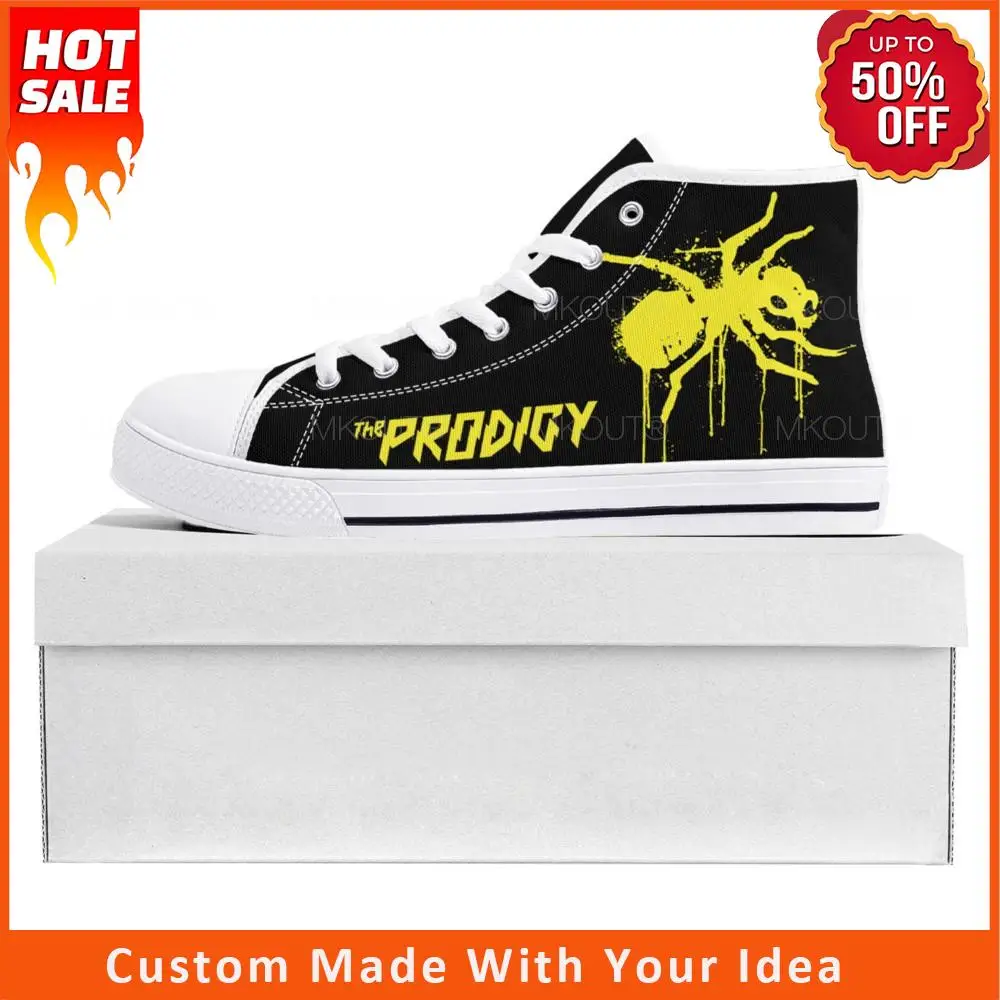 

The Prodigy Rock Band Punk High Top High Quality Sneakers Mens Womens Teenager Canvas Sneaker Casual Couple Shoes Custom Shoe