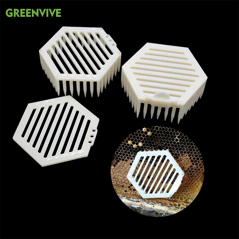 

2PCS Beekeeping Tool Bee Queen Cage Bees Catcher Apiculture Cages Cell Box Equipment Tools Plastic Hexagonal Beekeeper Supplies