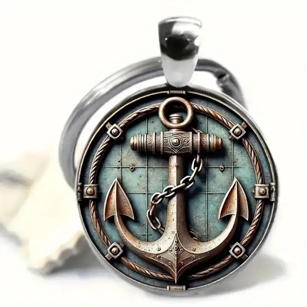 Noter 7-Stile Meerestier-Schlüsselanhänger für Männer und Frauen, niedliche Schildkröte, Delphin, Anker, flacher Schlüsselanhänger, Auto-Rucksack-Charm-Anhänger, Dekoration – Detail 9