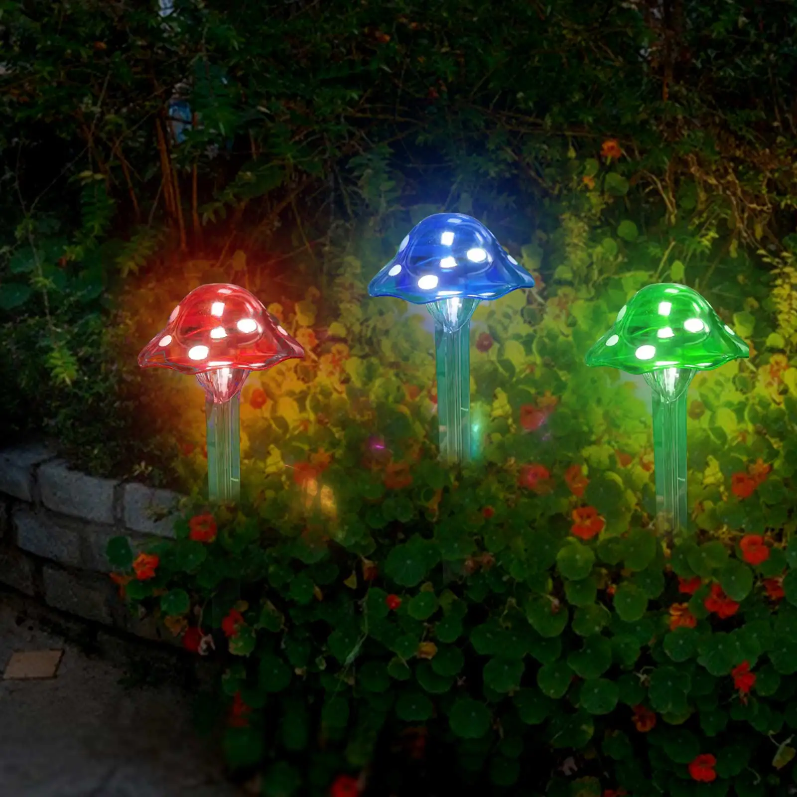 Lawn Light Mushroom Lamps 3pcs solar garden lamp