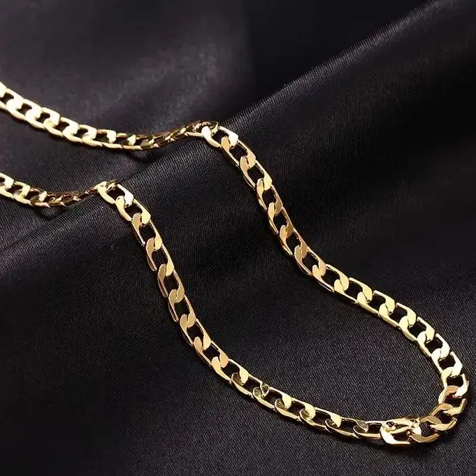 Elegant Sterling Silver and 18K Gold Chain Necklace – Perfect for Weddings, Parties, and Gifts