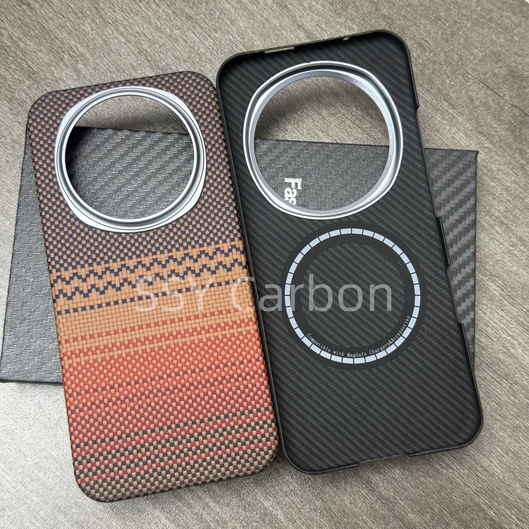 Premium Real Carbon Fiber Slim Design Anti-Fall Magnetic Phone Case