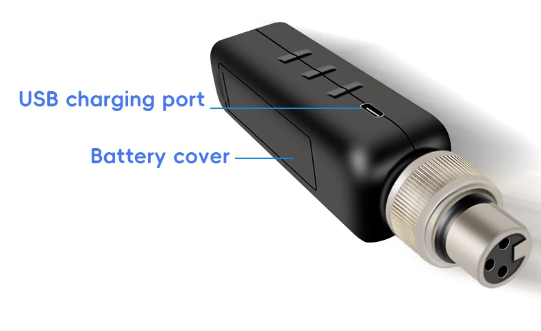 EALSEM 386 UHF Wireless Microphone Converter XLR Transmitter and Receiver Microphone Wireless System for Dynamic Microphone