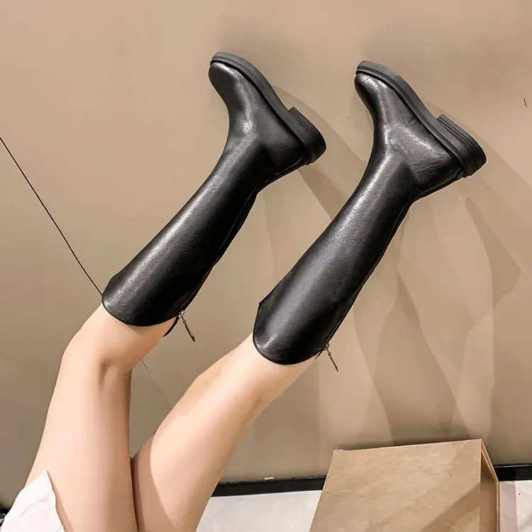 Long boots for female new flat bottomed long boots for ladies fashionable and versatile boots for women 2023 new sexy warm boots