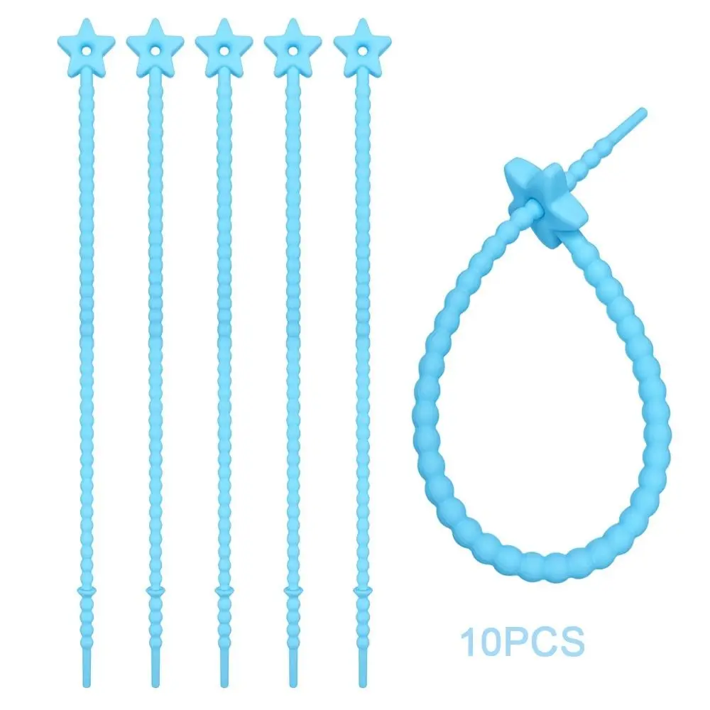 10pcs Silicone Reusable Magic Twist Ties