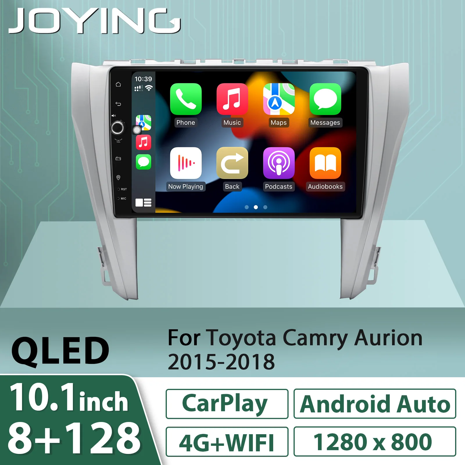 

Автомобильный радиоприемник Joying, 10 дюймов, Android, для Toyota Camry 7 XV 50 55 2014-2017, без DVD, 2 Din, Apple Carplay, модуль 4G, бесплатное обновление