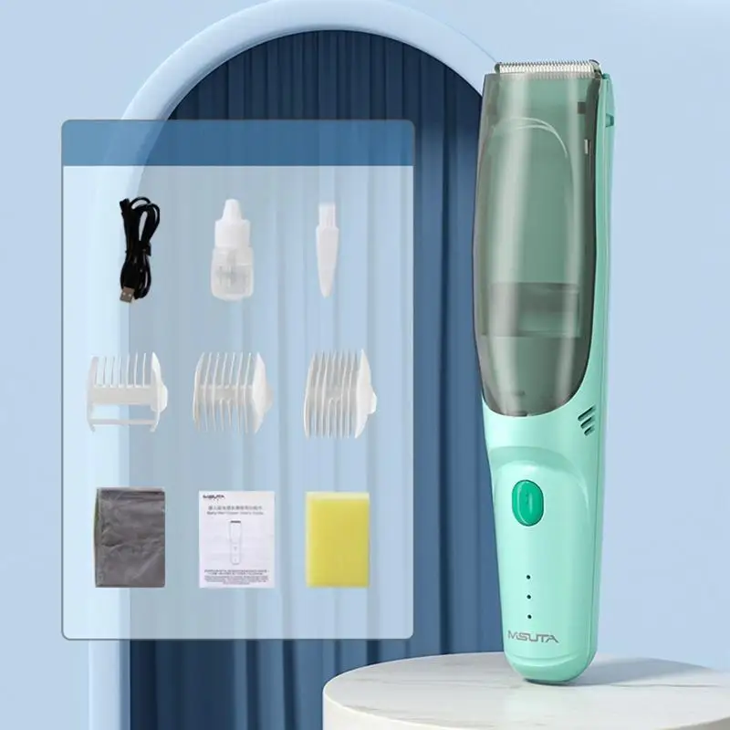 K8GF Baby Hair Trimmer with Clippings Storage Box USB Hair Cutting Tool