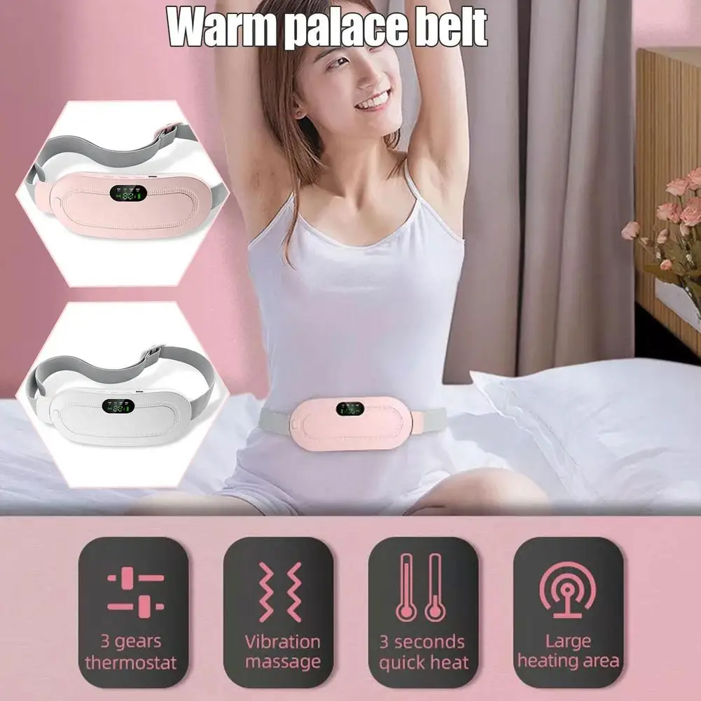 

Portable Menstrual Heating Pad Warm Waist Belt Period Dysmenorrhea Relieving Pad Belt Heating Massager Menstrual Cramp U1L4