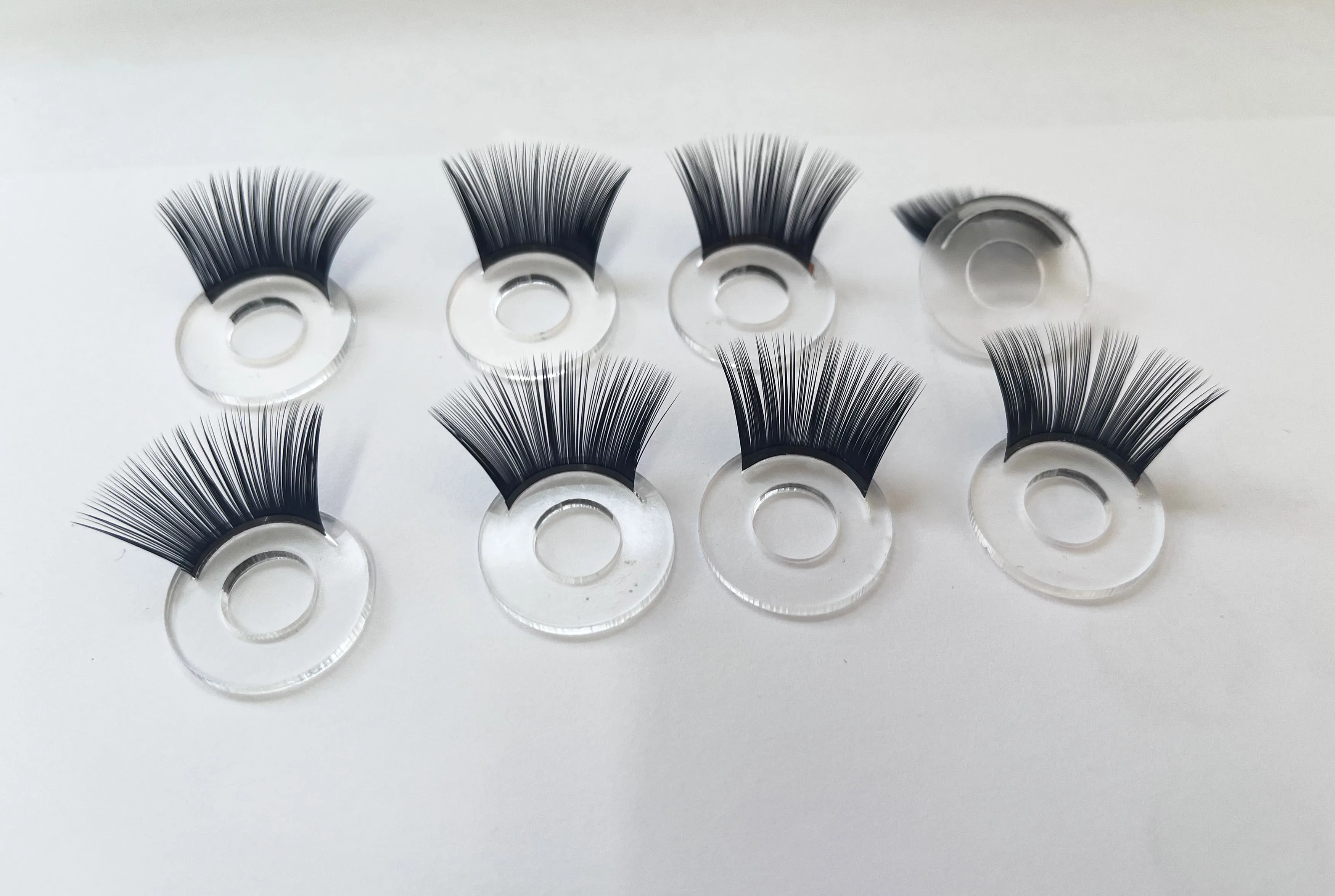 10pairs masckaszem fit 9mm to 35mm eyes clear black eyelash tray with eyelash for diy doll toy handcraft Doll Eyelashes