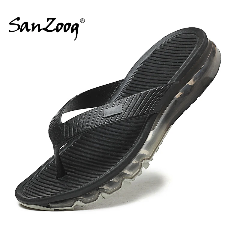 Men Air Cushion Flip Flops Slippers Women Indoor Outdoor Beach Luxury Brand Summer Shoes Claquette Homme Chanclas Hombre — view 3