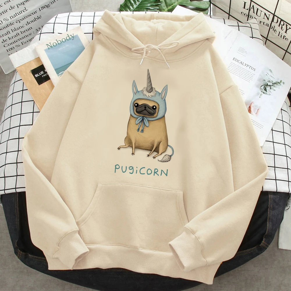 thumbnail image 1 of Sudaderas con capucha de Pug para mujer, sudadera y2k harajuku, ropa de calle femenina, Camisa con capucha, 1 of 5